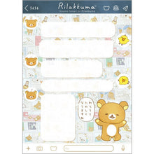 Load image into Gallery viewer, San-X Rilakkuma Memo Pad