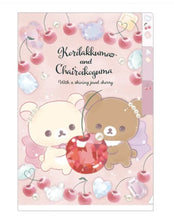 Load image into Gallery viewer, Rilakkuma Memo Pad, Notebook, Mini Index Holder (Shining Jewel Cherry Series 2022)