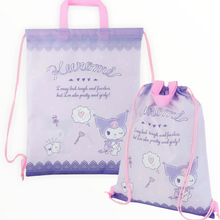 Load image into Gallery viewer, Sanrio Nap Sack Backpack/Tote Bag (Kuromi, My Melody, Sanrio Characters, Hangyodon)