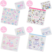 Load image into Gallery viewer, Sanrio Reusable Zip Bag Set (6 pcs)