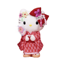 Load image into Gallery viewer, Hello Kitty Plush in Floral Komono 8" or 10" (Japan Edition)