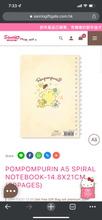 Load image into Gallery viewer, Sanrio Character A5 Spiral Notebook