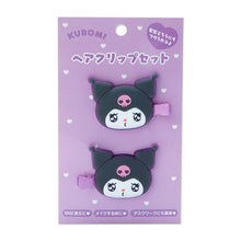 Load image into Gallery viewer, Sanrio Characters Heart Eyes Hair Clip Set (My Melody, Kuromi, Cinnamoroll, Hangyodon)