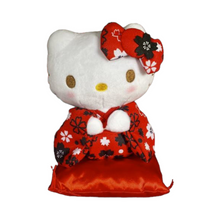 Load image into Gallery viewer, Hello Kitty Plush in Floral Komono 8" or 10" (Japan Edition)