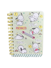 Load image into Gallery viewer, Sanrio Character B7 Spiral Notebook with Pen Holder (Passport size)