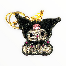 Load image into Gallery viewer, Kuromi / Cinnamoroll / Hangyodon Pavé Sparkly Keychain