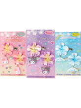 Load image into Gallery viewer, Sanrio Hair Clips Set (Flower Series - Kuromi, My Melody, Cinnamoroll)