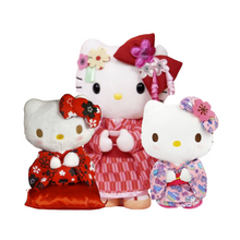Load image into Gallery viewer, Hello Kitty Plush in Floral Komono 8" or 10" (Japan Edition)