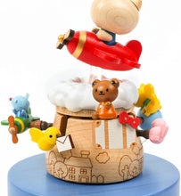 Load image into Gallery viewer, Hello Flying Wooden Plane Music Decor