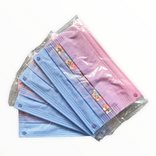 Load image into Gallery viewer, Little Twin Stars Ombré Disposable Masks (4-pack) Adult Small/Kids