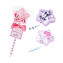 Load image into Gallery viewer, Kuromi My Melody Hello Kitty Twinkle Ballpoint Pen with Filled Star Topper