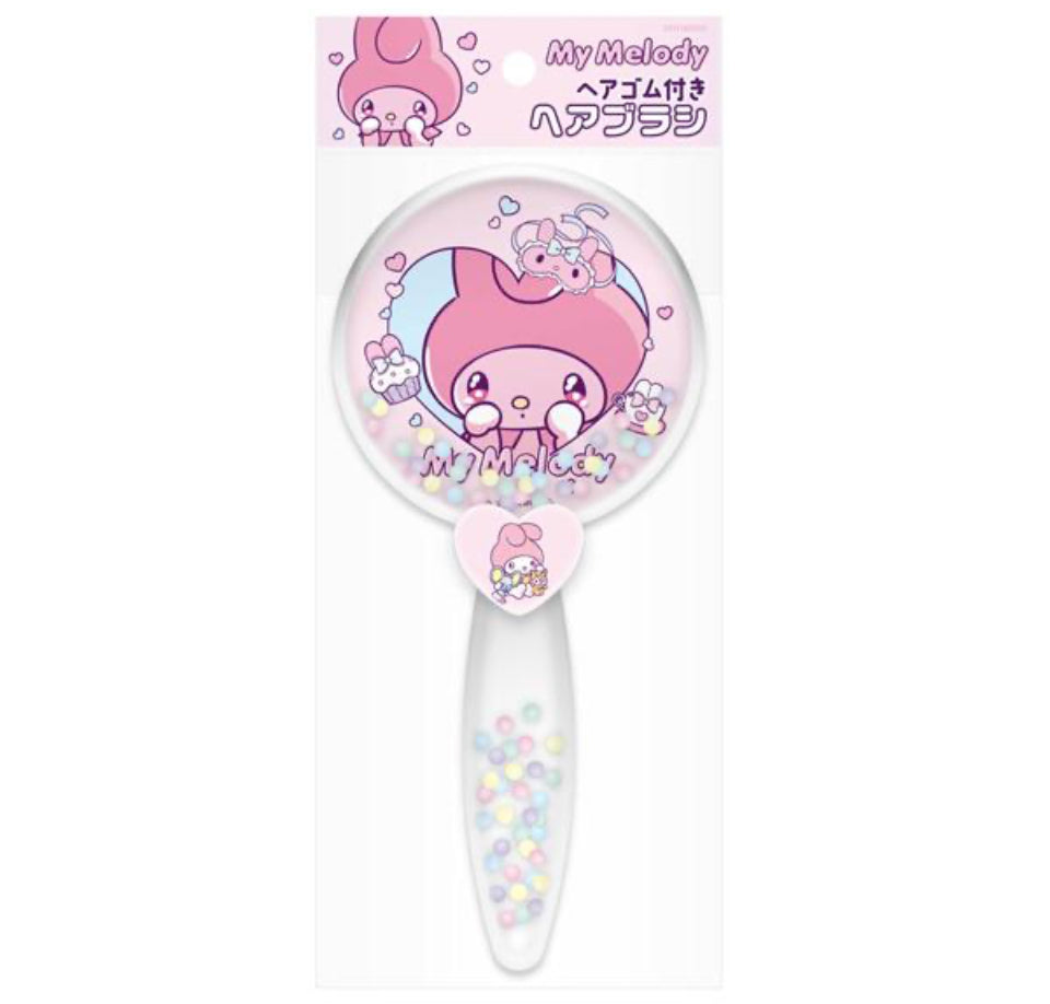 Sanrio My Melody Brush with Hair Tie (Colorful Beads)