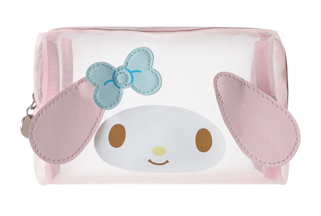 Sanrio My Melody Mesh Cosmetic Bag Kawaii Blessed Giftshop