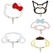 Load image into Gallery viewer, Sanrio Character Face Frame Carabiner Keychain
