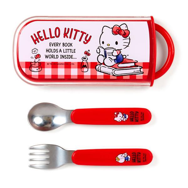 Hello Kitty Reading Spoon & Fork Travel Set