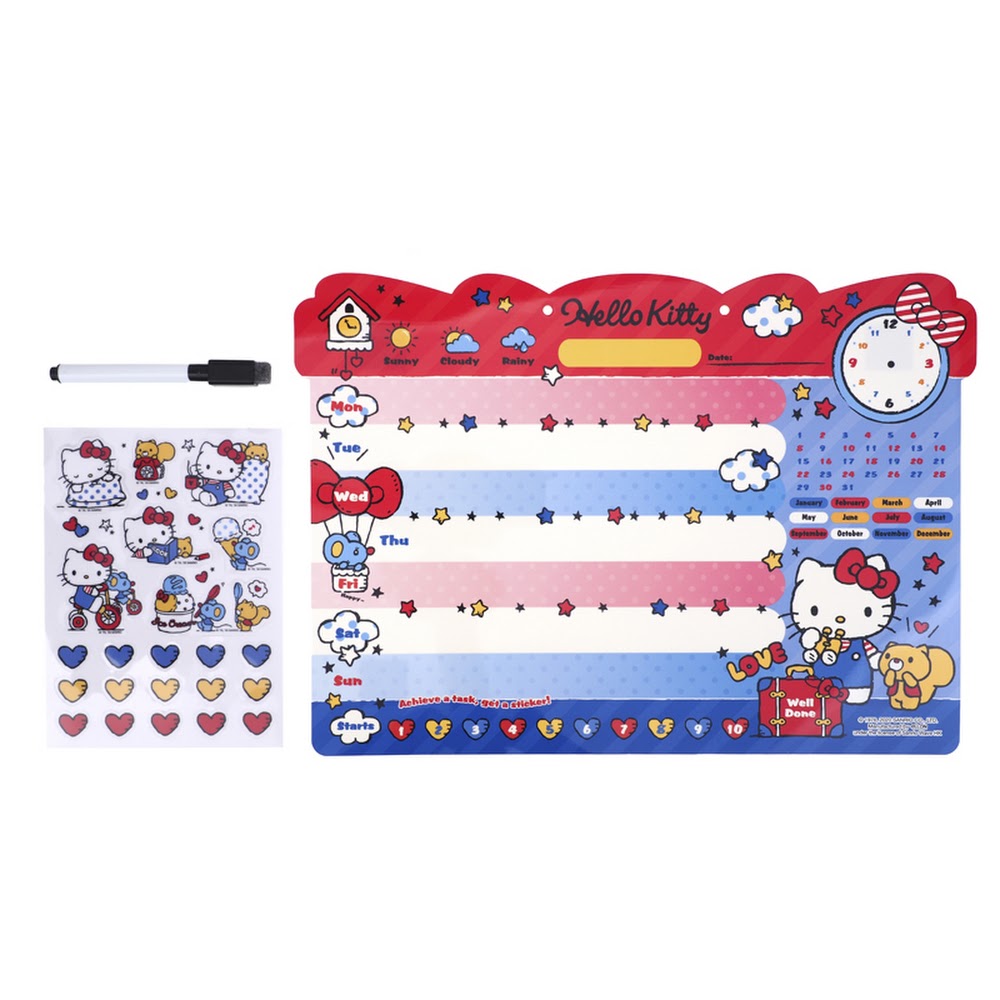 Hello Kitty Pill and Stick Erasable Writing Board