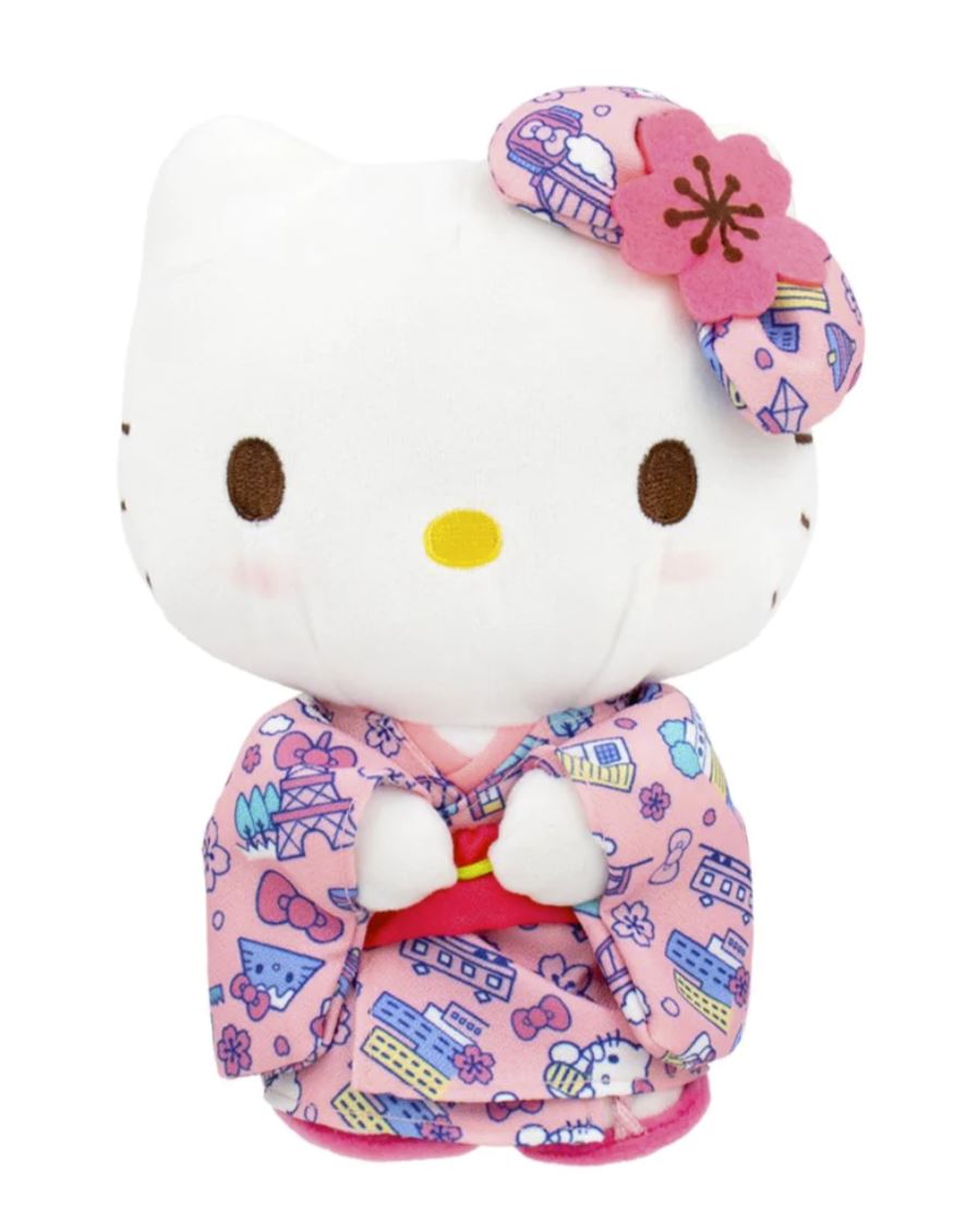 Hello Kitty Plush in Floral Komono 8
