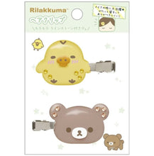 Load image into Gallery viewer, San-X Rilakkuma Sparkly Hair Clips Set (2022)
