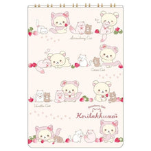 Load image into Gallery viewer, Rilakkuma -Korilakkuma Strawberry Cats- Memo Pad
