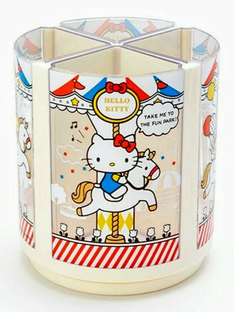 Hello Kitty Rotating Carousel Pen Stand (Rare Find)