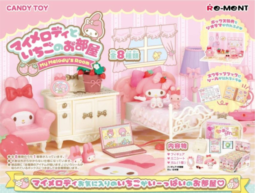 Sanrio My Melody's Strawberry Room Re-ment (Complete Set)