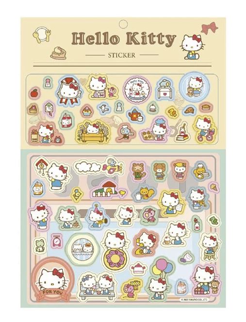 Hello Kitty or My Melody A4 Sticker Sheet (2022)