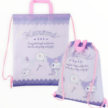 Load image into Gallery viewer, Sanrio Nap Sack Backpack/Tote Bag (Kuromi, My Melody, Sanrio Characters, Hangyodon)
