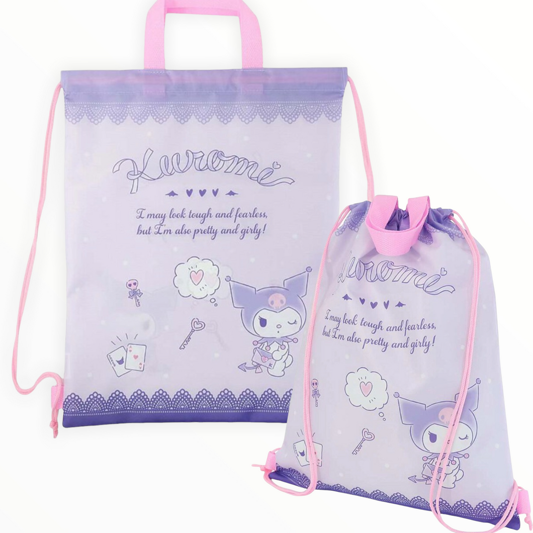 Sanrio Nap Sack Backpack/Tote Bag (Kuromi, My Melody, Sanrio Characters, Hangyodon)