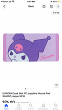 Load image into Gallery viewer, Sanrio Character Lightweight Desk Mat, Hello Kitty, Kuromi, Little Twin Stars
