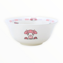 Load image into Gallery viewer, Sanrio My Melody / Hello Kitty Ceramic Set (Pasta Bowl, Ramen Bowl, Spoon)
