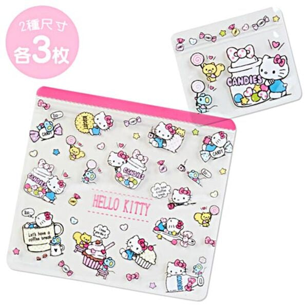 Sanrio Reusable Zip Bag Set (6 pcs)