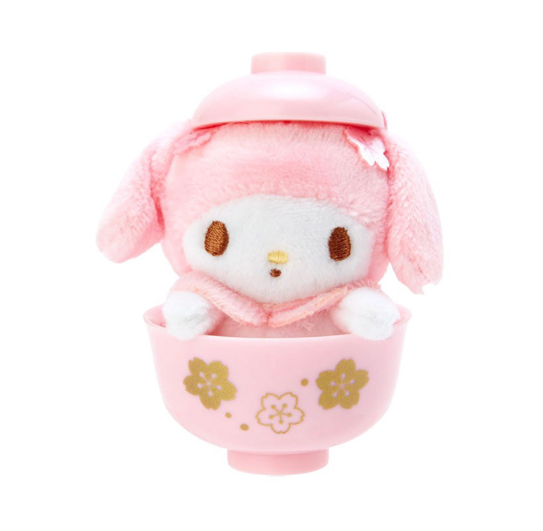 Sanrio Mini Mascot with Bowl (Sakura Series)