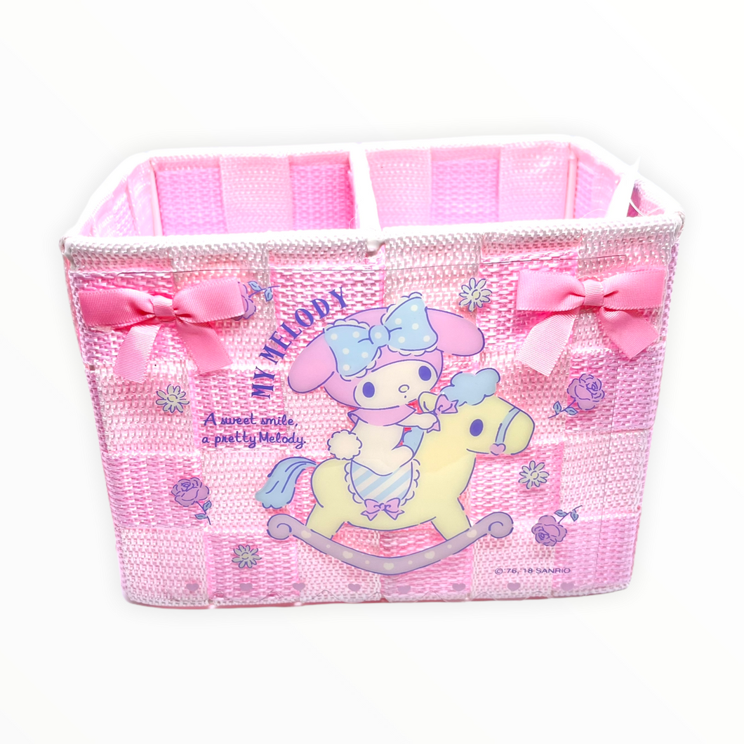 My Melody Two Compartment Weave Basket