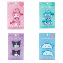 Load image into Gallery viewer, Sanrio Characters Heart Eyes Hair Clip Set (My Melody, Kuromi, Cinnamoroll, Hangyodon)
