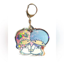 Load image into Gallery viewer, TuxedoSam Little Twin Stars My Melody Sparkly Keychain
