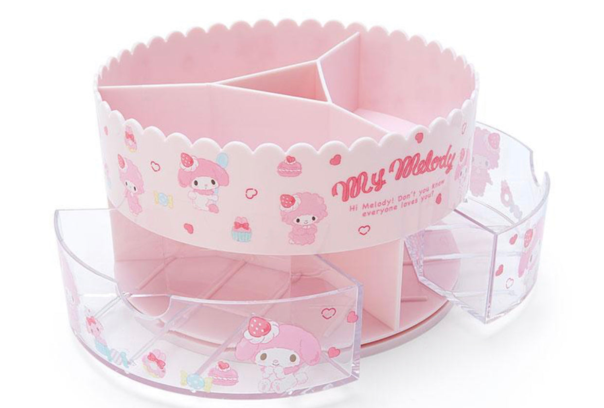 Sanrio My Melody Rotating factory Makeup Organizer Storage