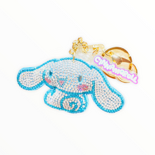 Load image into Gallery viewer, Kuromi / Cinnamoroll / Hangyodon Pavé Sparkly Keychain
