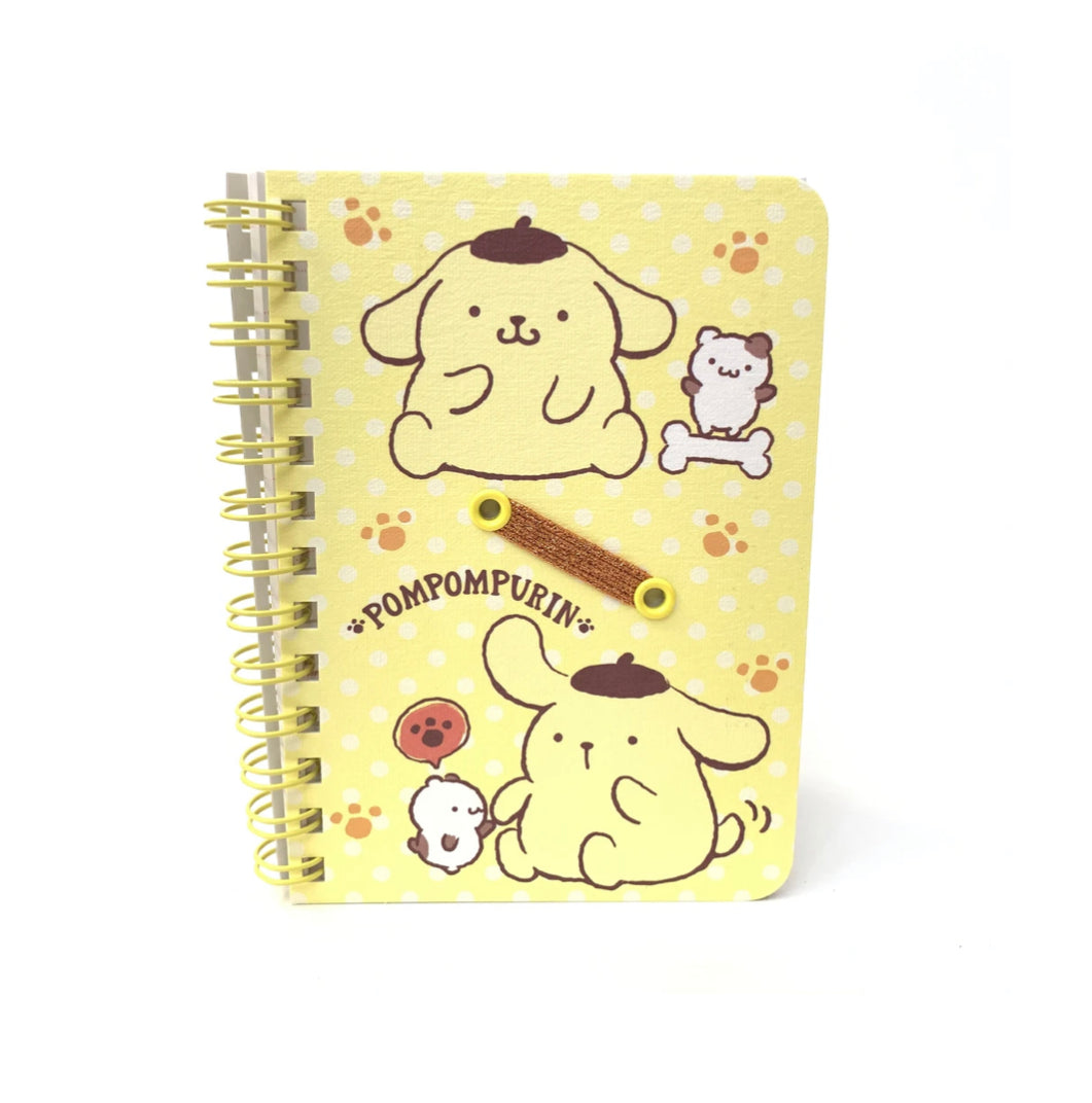 Sanrio Character B7 Spiral Notebook with Pen Holder (Passport Size) Sanrio Characters