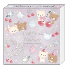 Load image into Gallery viewer, Rilakkuma Memo Pad, Notebook, Mini Index Holder (Shining Jewel Cherry Series 2022)
