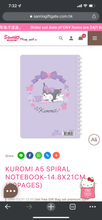 Load image into Gallery viewer, Sanrio Character A5 Spiral Notebook
