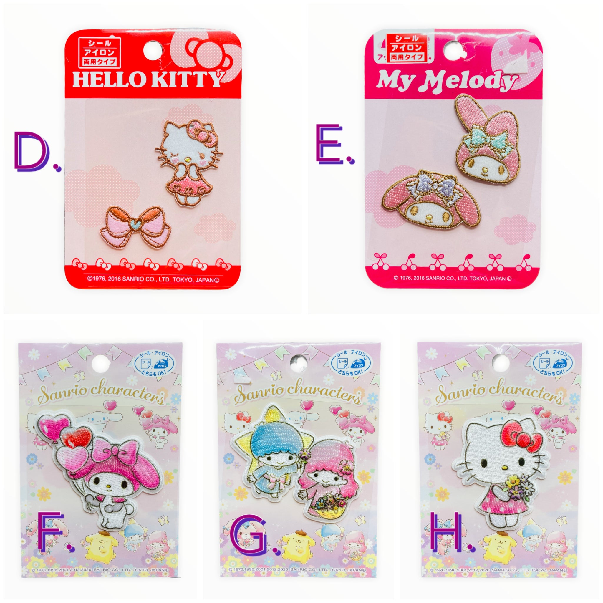 Hello Kitty Red Bow Hearts Iron Sew On Patch