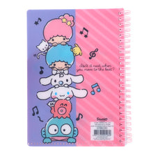 Load image into Gallery viewer, Sanrio Characters Wired A5 Notebook with Plastic Cover
