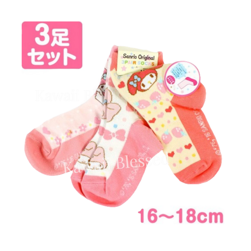 My Melody 3-Pairs Socks Set