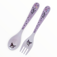 Load image into Gallery viewer, Kuromi Melamine Utensil Set (Fork/Spoon)
