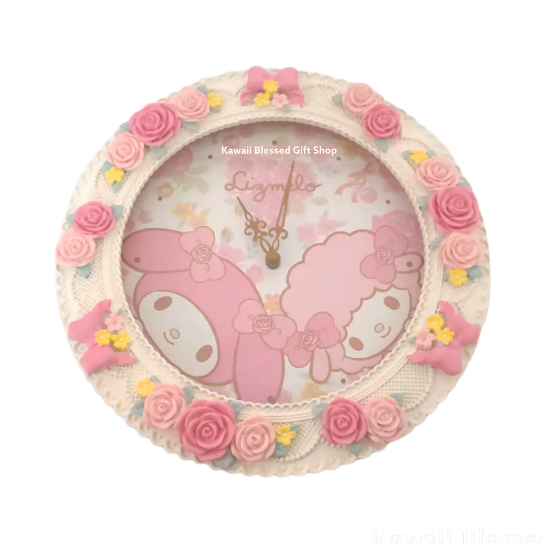 Sanrio Liz Lisa X My Melody Wall Clock (Japan Feature and Rare Find)