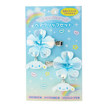 Load image into Gallery viewer, Sanrio Hair Clips Set (Flower Series - Kuromi, My Melody, Cinnamoroll)
