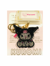 Load image into Gallery viewer, Kuromi / Cinnamoroll / Hangyodon Pavé Sparkly Keychain
