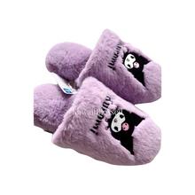 Load image into Gallery viewer, Kuromi Fuzzy Slipper
