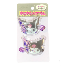 Load image into Gallery viewer, Kuromi Sparkly Star Hair ties (2 per set)
