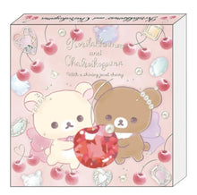 Load image into Gallery viewer, Rilakkuma Memo Pad, Notebook, Mini Index Holder (Shining Jewel Cherry Series 2022)
